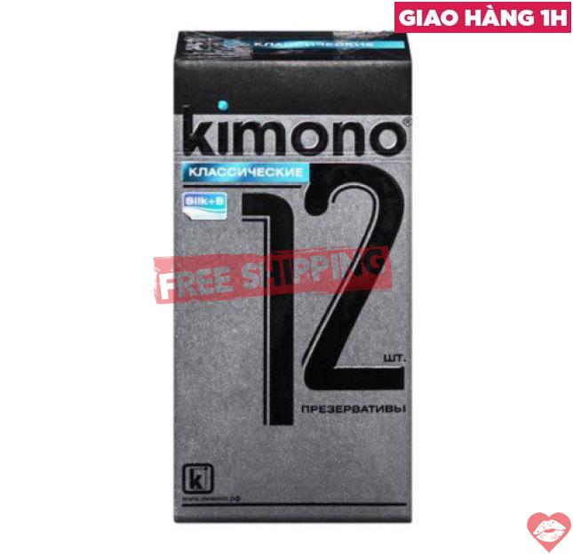  Nhập sỉ Bao cao su Kimono Xám - Mỏng 0.03mm - Hộp 12 cái  loại tốt 