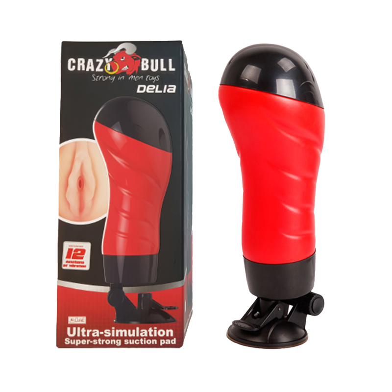 Âm đạo giả dính tường 12 tần số rung - Crazy Bull Red Delia