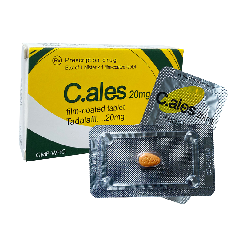 Cales 20mg hỗ trợ cương dương kéo dài thời gian chống xuất tinh vỉ 1 viên