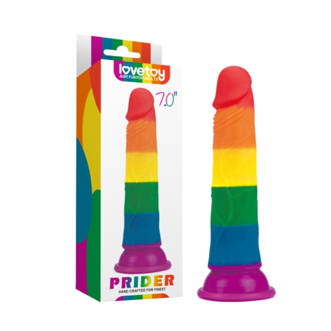 Dương vật giả dính tường mềm dẻo đa sắc - Lovetoy Prider 7.0