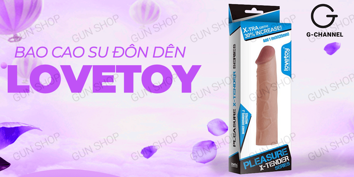 Bao Cao Su Dôn Dên Lovetoy Pleasure X-Tender Rung Mạnh Tăng Kích Thước