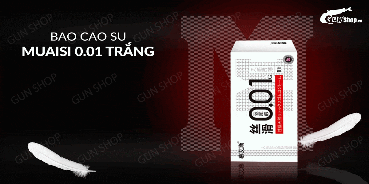 Bao cao su Muaisi 0.01 Siêu mỏng Cực đỉnh Hộp 10 Cái