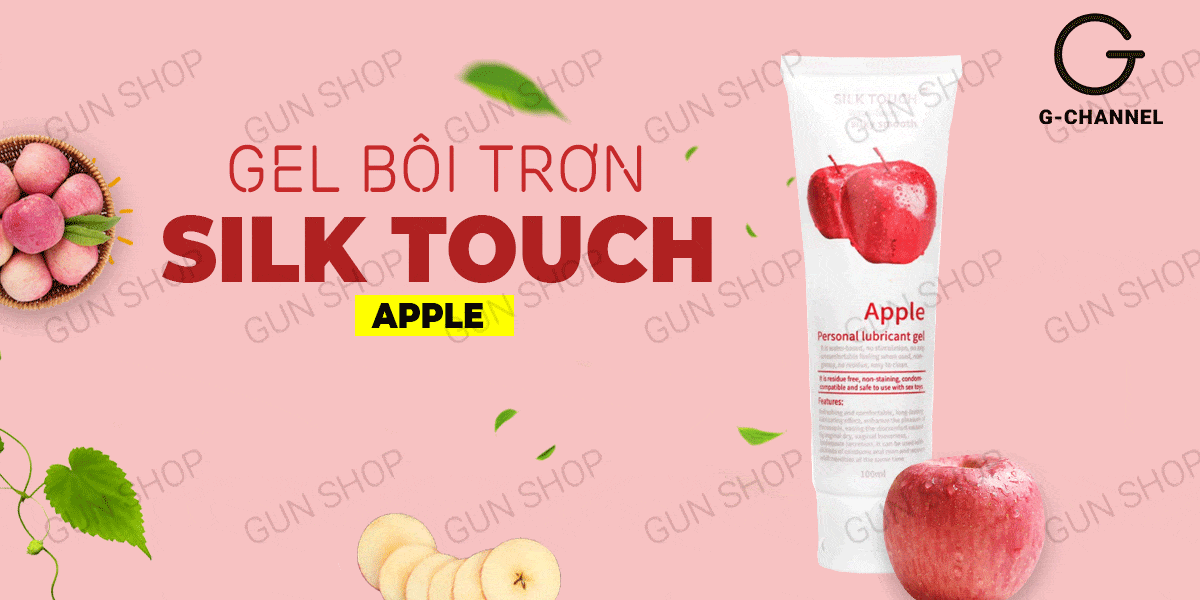 Gel bôi trơn Silk Touch hương táo chai 100ml mềm mịn kích thích