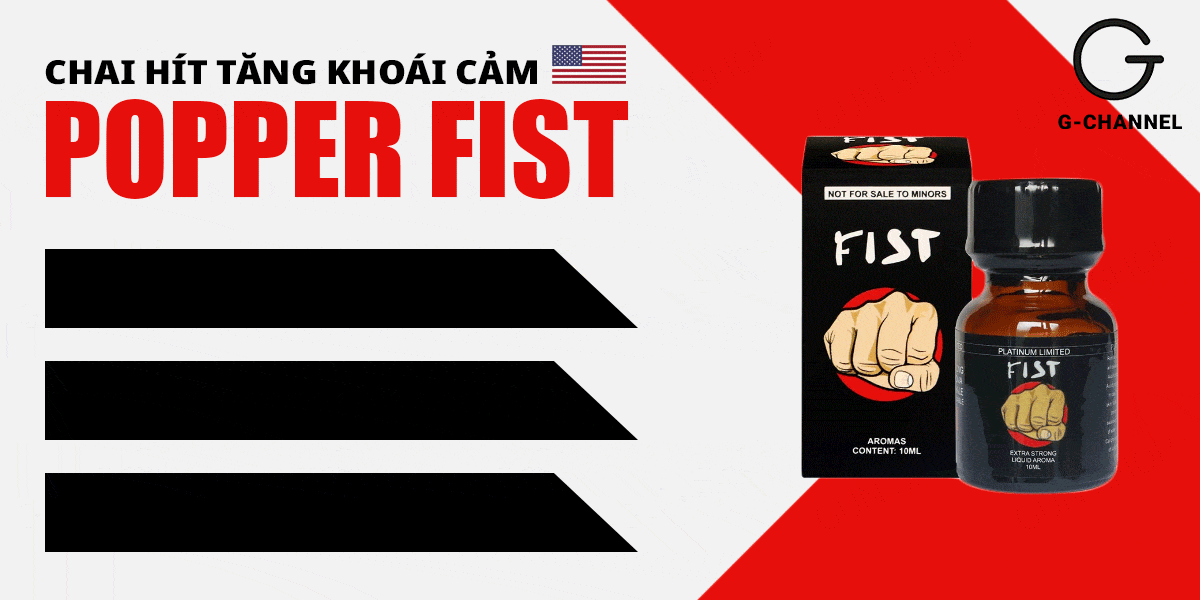 Popper Fist Platinum 10ml chính hãng Mỹ USA kích thích mạnh