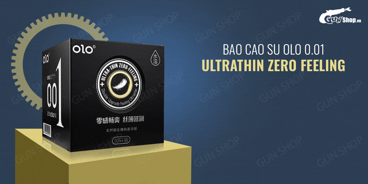 Bao cao su OLO 0.01 Zero Feeling Siêu mỏng Gai Vani Hộp 10