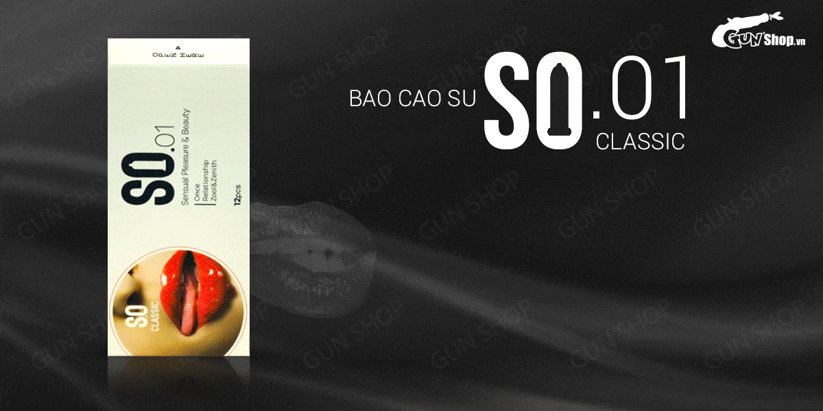 Bao cao su SO Classic mỏng gel bôi trơn hộp 12 cái siêu mềm mại