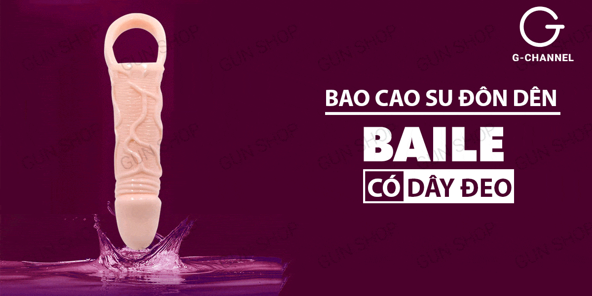 Bao cao su đôn dên Baile Extension dây đeo kích thích mạnh mẽ