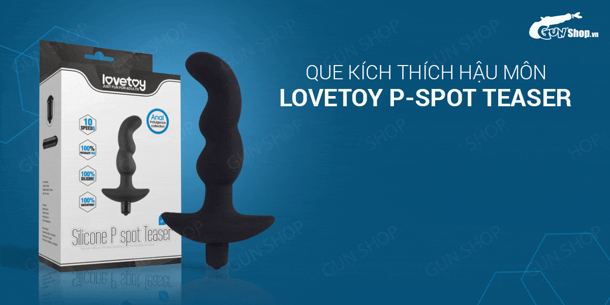 Review Que rung kích thích hậu môn 10 chế độ rung dùng pin - Lovetoy P-Spot Teaser  chính hãng