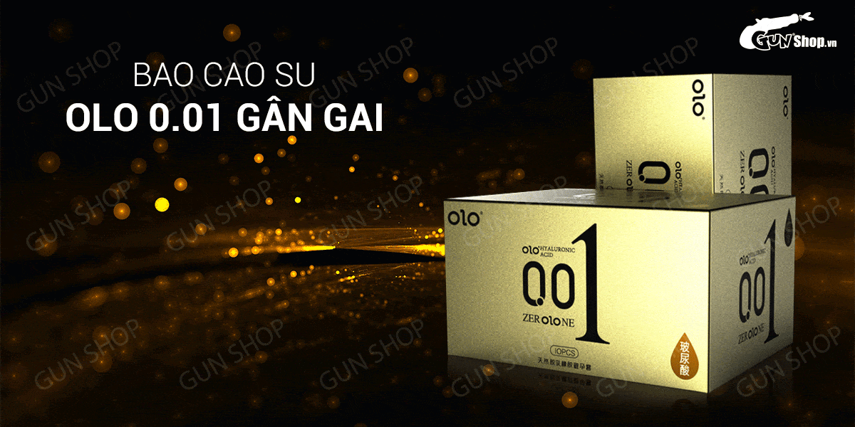 Bao cao su OLO siêu mỏng 0.01 gân gai kéo dài hưng phấn 10 cái