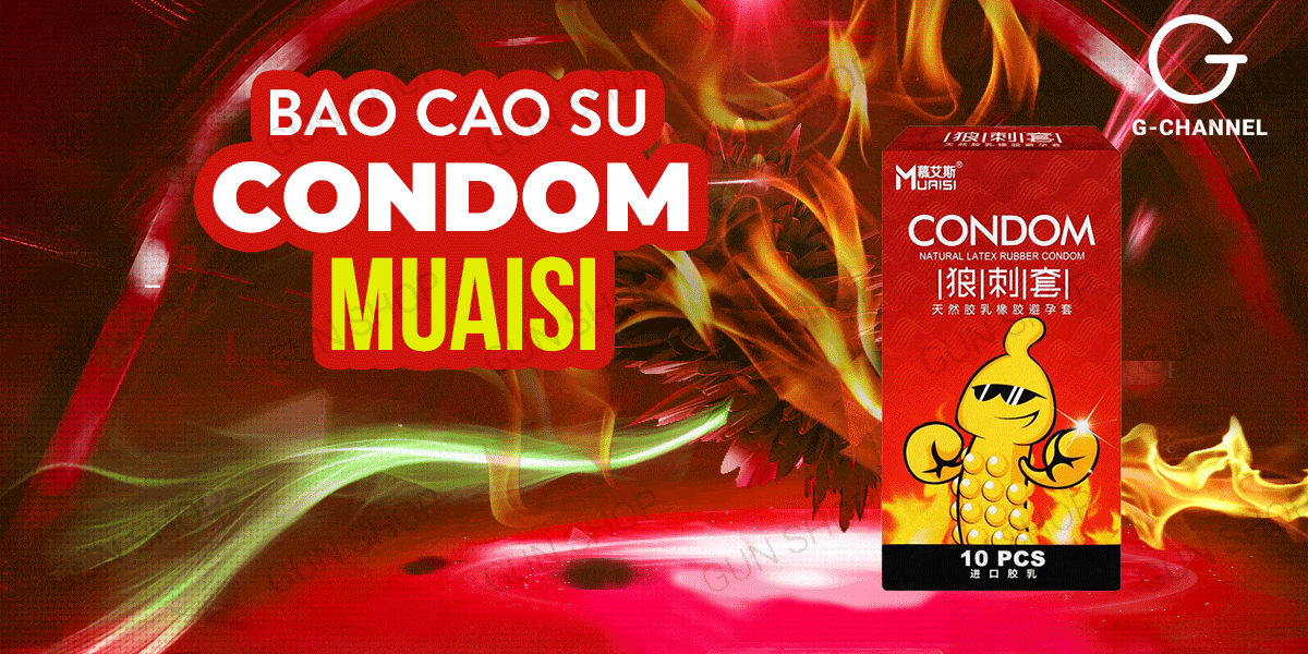 Bao Cao Su Muaisi Hot Siêu Mỏng Kích Thích Hộp 10