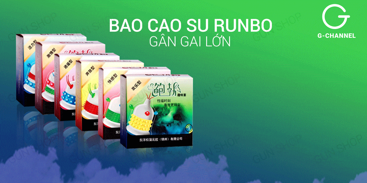 Bao Cao Su Runbo Gân Gai Tăng Khoái Cảm Bộ 3 Hộp 1 Cái