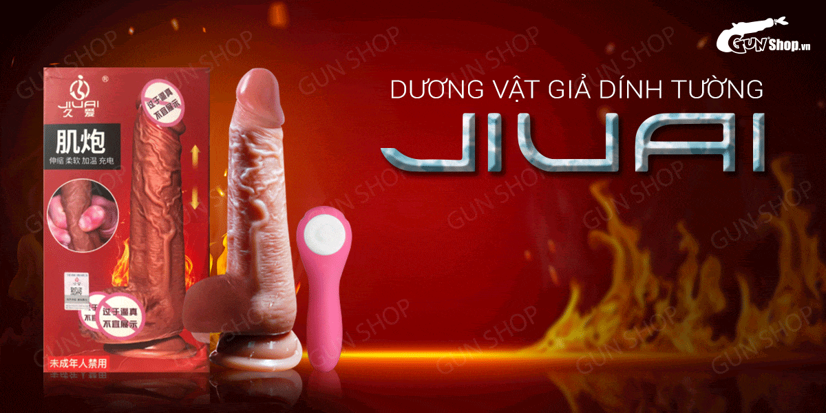 Dương vật giả mềm rung sạc siêu thực Jiuai kích thích mạnh mẽ