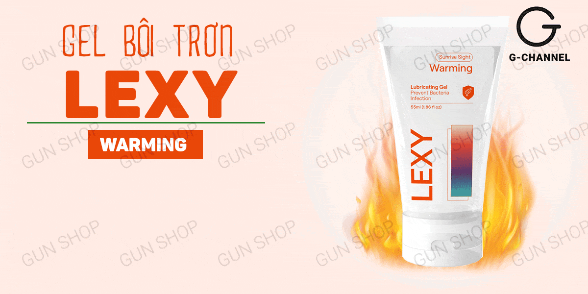 Gel bôi trơn Lexy ấm nóng 55ml tăng khoái cảm phê tận đỉnh