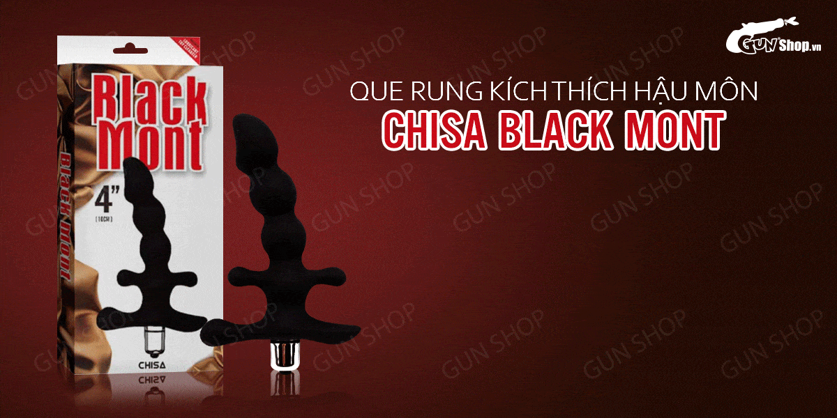 Que rung hậu môn dùng pin Chisa Black Mont tăng khoái cảm