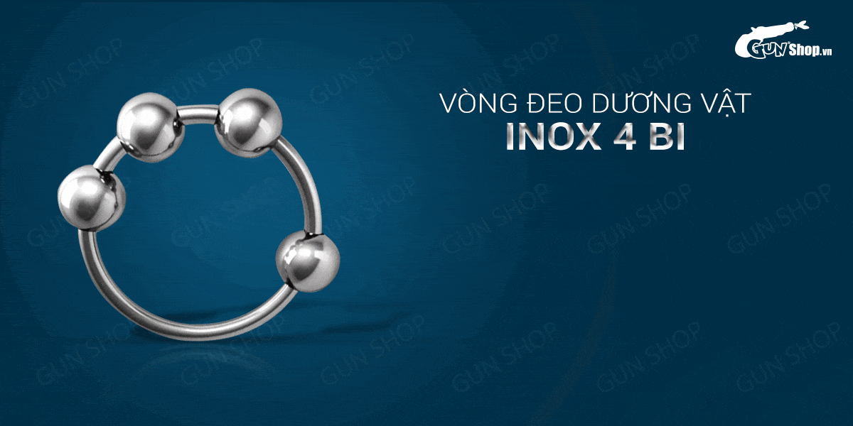 Vòng inox 4 bi tăng khoái cảm nam giới cao cấp, bền đẹp