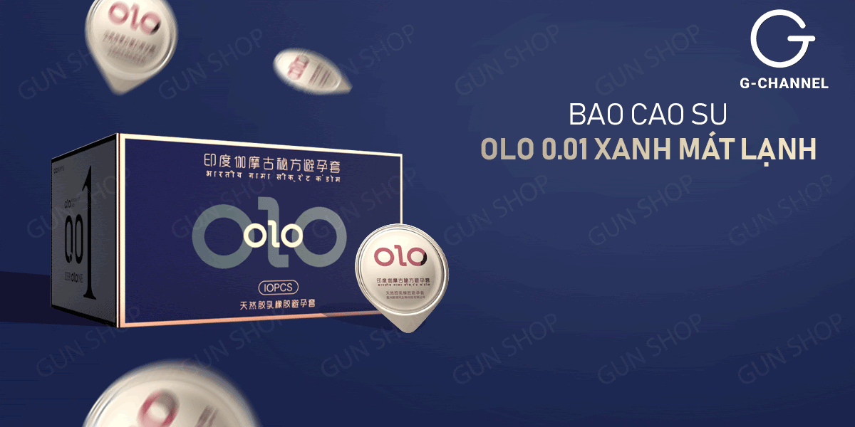 Bao cao su OLO 0.01 Xanh siêu mỏng mát lạnh kéo dài đỉnh điểm