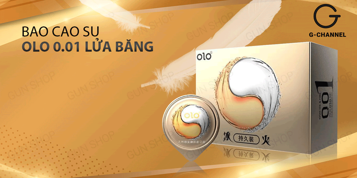 Bao cao su OLO 0.01 Lửa Băng siêu mỏng kéo dài thời gian hộp 10