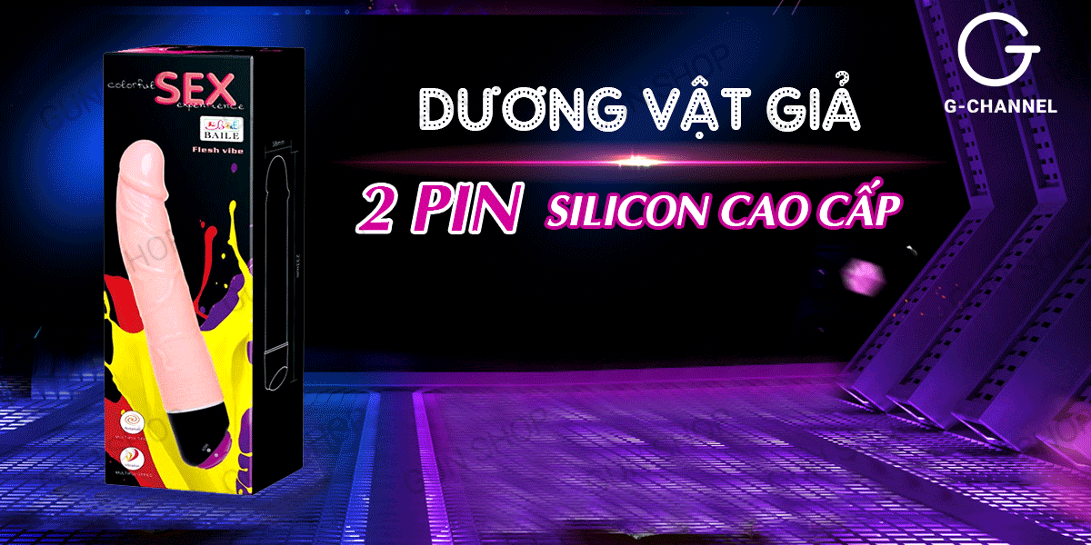 Dương Vật Giả 2 Pin Silicon Cao Cấp Baile Kích Thích Mạnh Mẽ