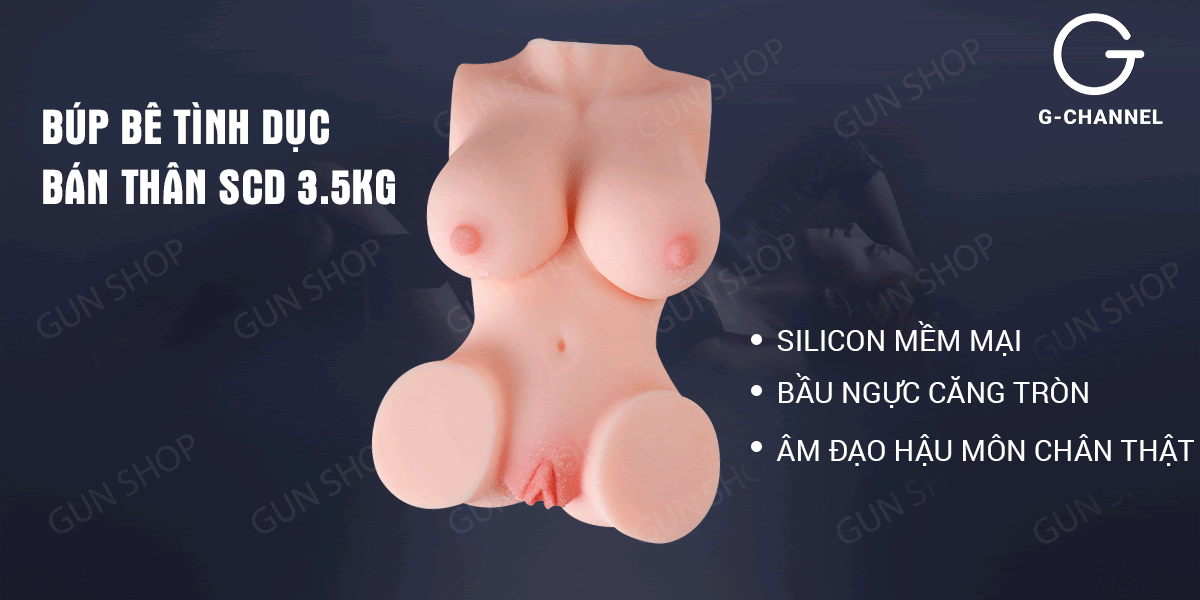 Bỏ sỉ Búp bê tình dục nữ bán thân silicon trần cao cấp mềm mịn - SCD S2 3.5kg  cao cấp