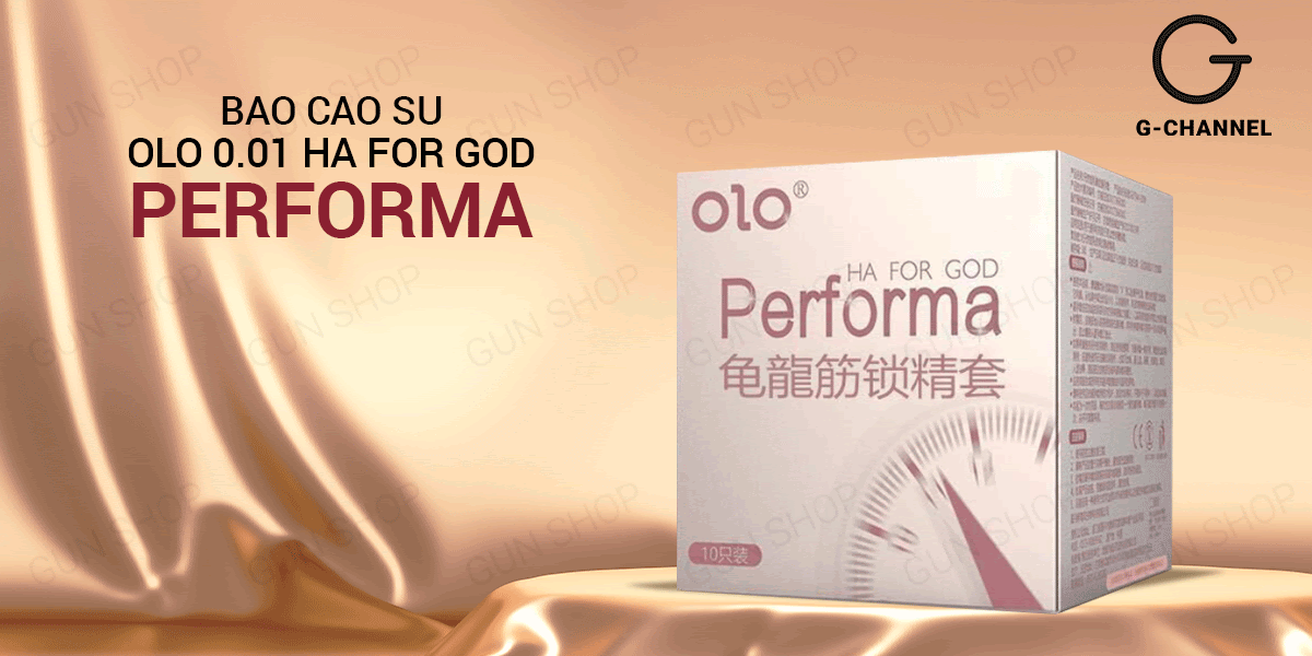 Bao cao su OLO 0.01 Performa Ha For God siêu mỏng kéo dài