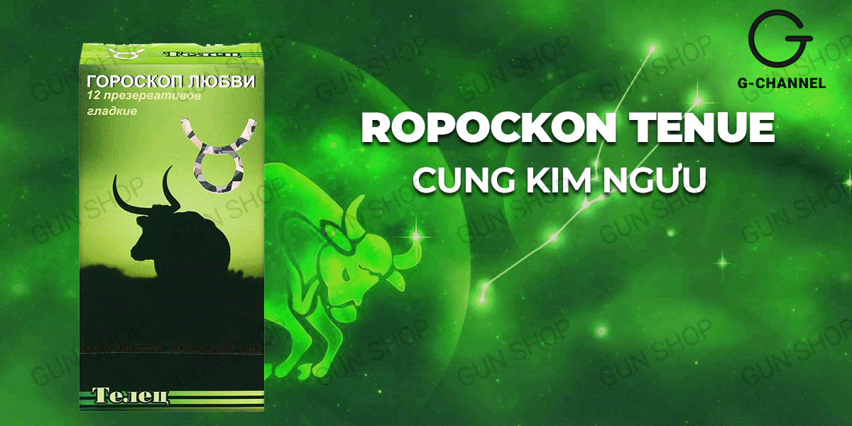Bao Cao Su Ropockon Cung Kim Ngưu 0.03mm Hương Dâu Tự Nhiên