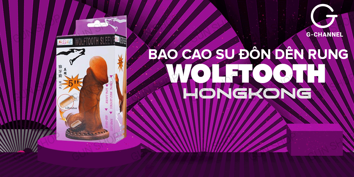 Bao cao su đôn dên Baile Wolftooth kích thích rung bìu pin