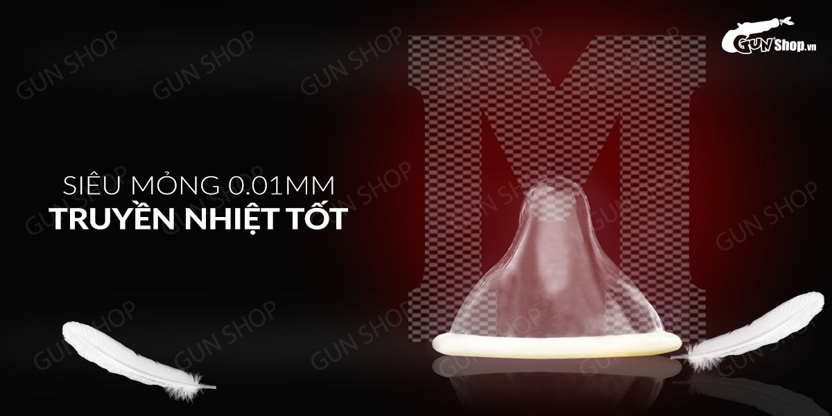 Bao cao su Muaisi 0.01 Siêu mỏng Cực đỉnh Hộp 10 Cái