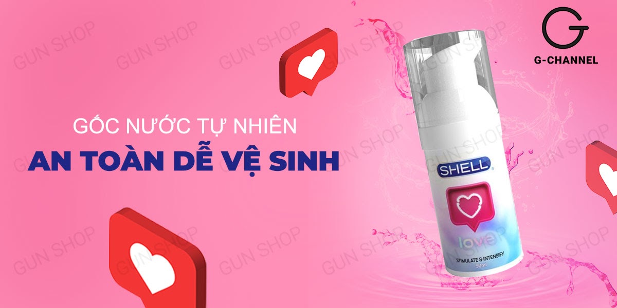 Phân phối Gel bôi trơn tăng khoái cảm nữ - Shell Love - Chai 50ml  giá tốt