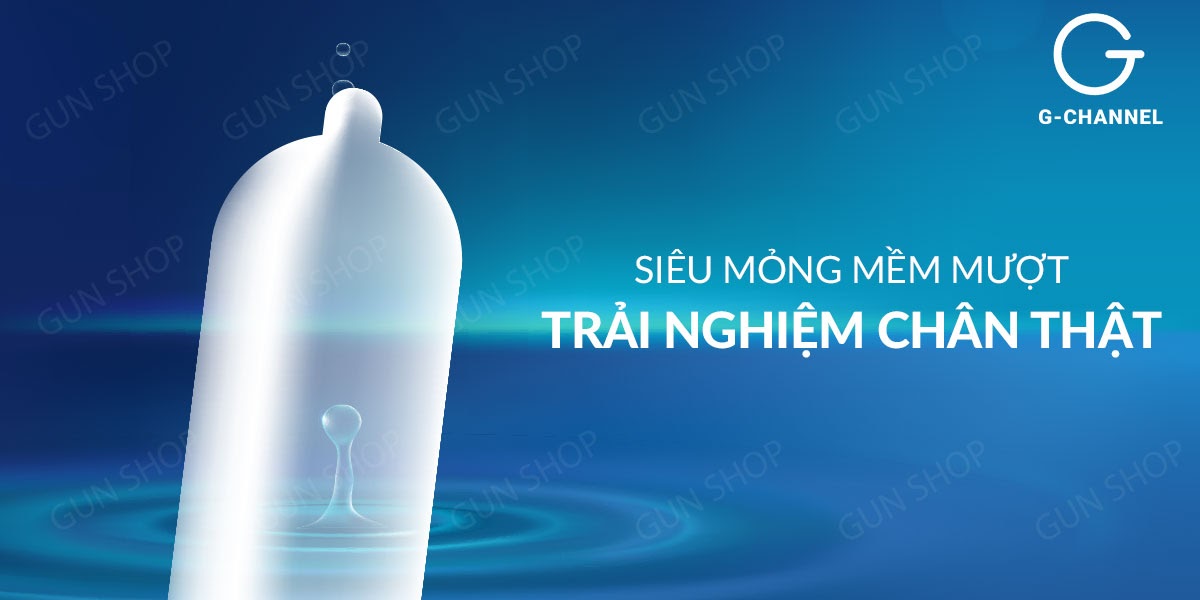 Bao cao su OLO 0.01 Zero Blue siêu mỏng gel trơn 10 cái