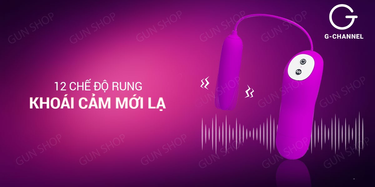 Trứng rung 1 đầu đa chế độ pin bền Pretty Love Harriet hot