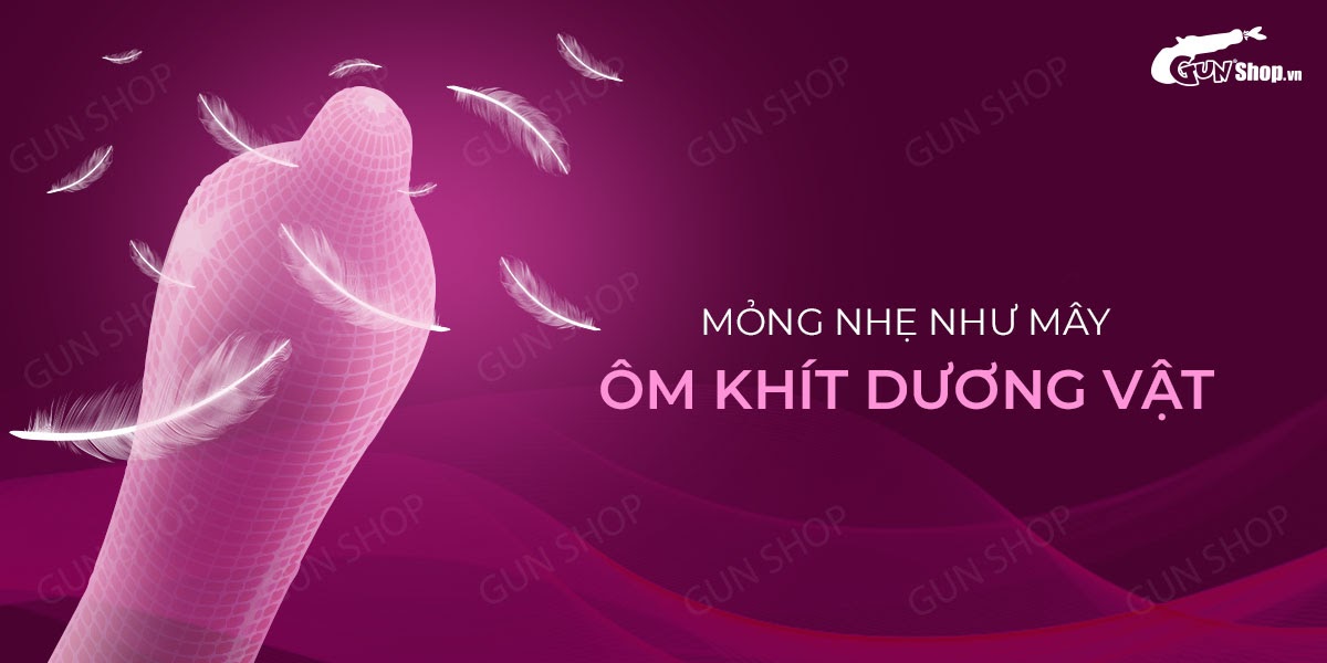 Bao cao su Muaisi hồng siêu mỏng gel mượt hộp 10 cái giá tốt