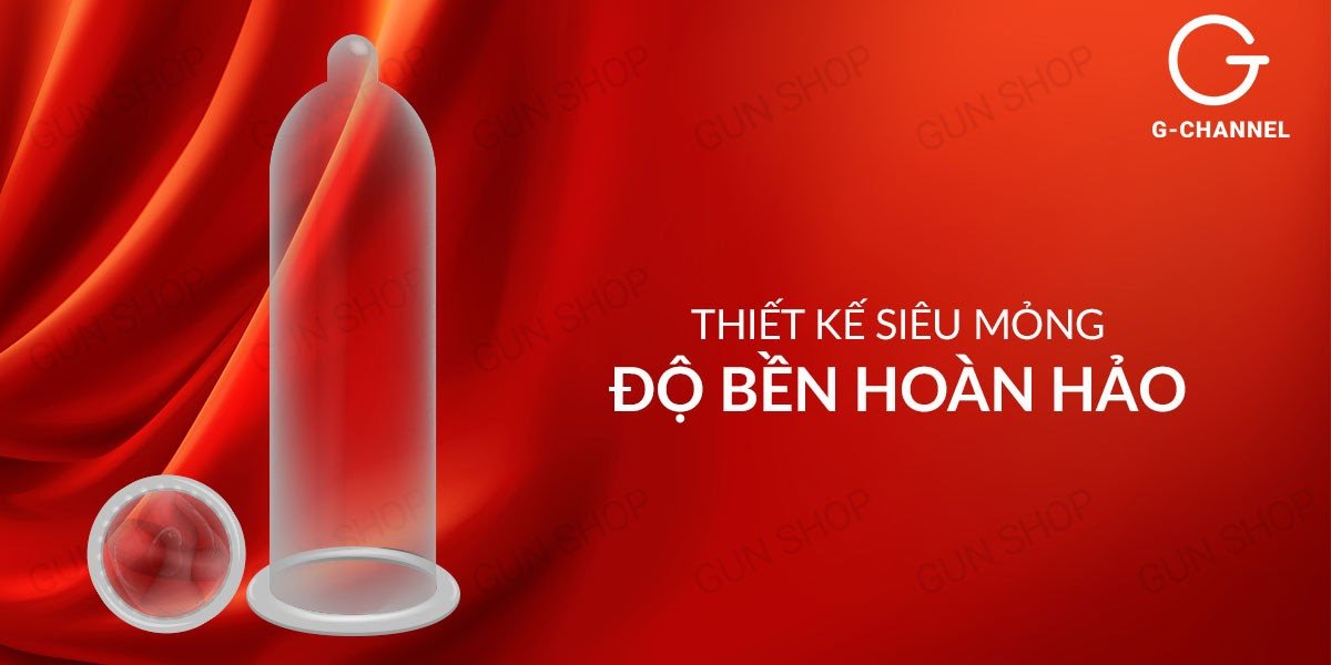 Bao cao su OLO 0.01 Đỏ siêu mỏng nóng ấm hộp 10 cái giá tốt
