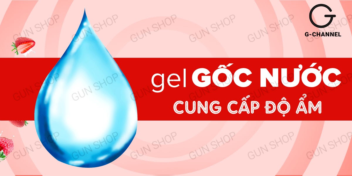 Gel bôi trơn Love Kiss 100ml hương dâu dịu nhẹ kích thích