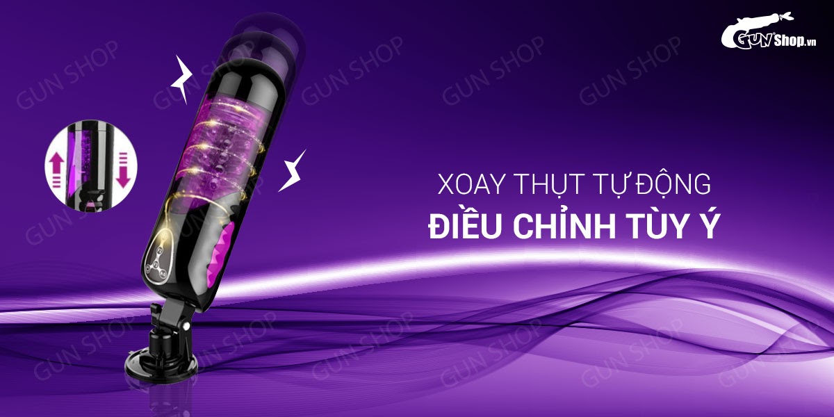 Âm Đạo Giả Gắn Tường Tự Động Xoay Thụt - Sạc USB - Easy Love