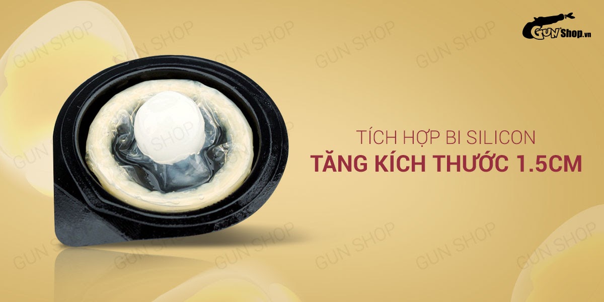 Bao cao su OLO 0.01 Trắng bi siêu mỏng, tăng kích thước, hộp 5 cái