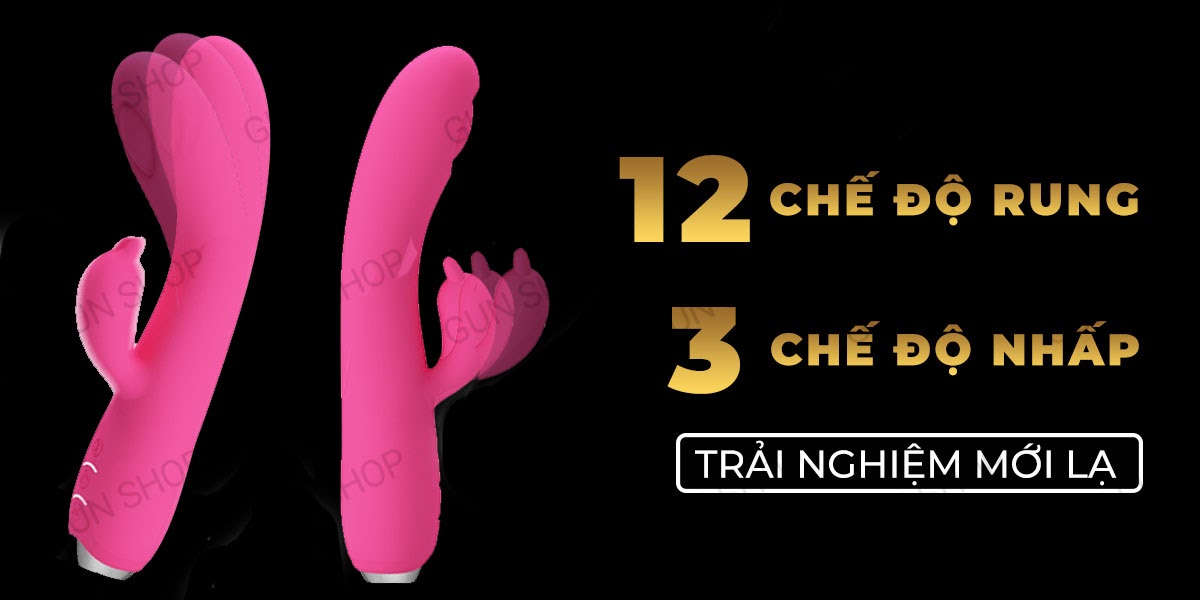 Máy massage 2 đầu rung sạc điện Pretty Love Regina siêu thư giãn