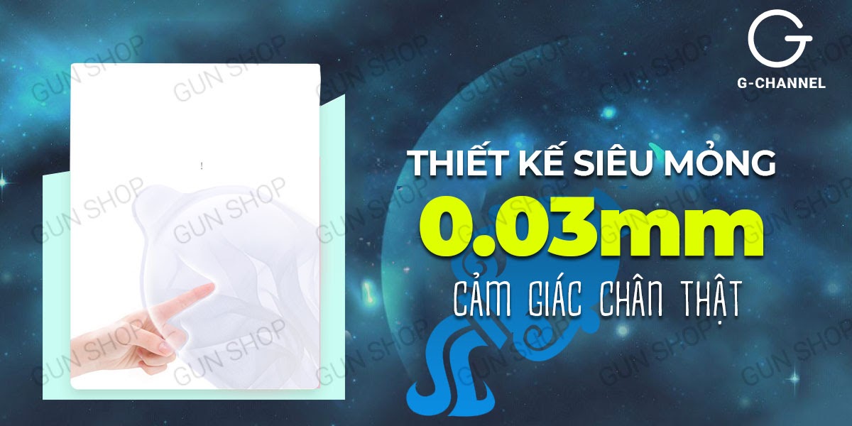 Bao Cao Su Ropockon Cung Bảo Bình 0.03mm Hương Dâu - Hộp 12 Cái