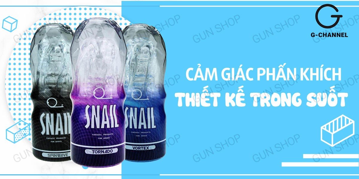 Âm đạo giả Snail Cup trong suốt cao cấp kích thích cực đã