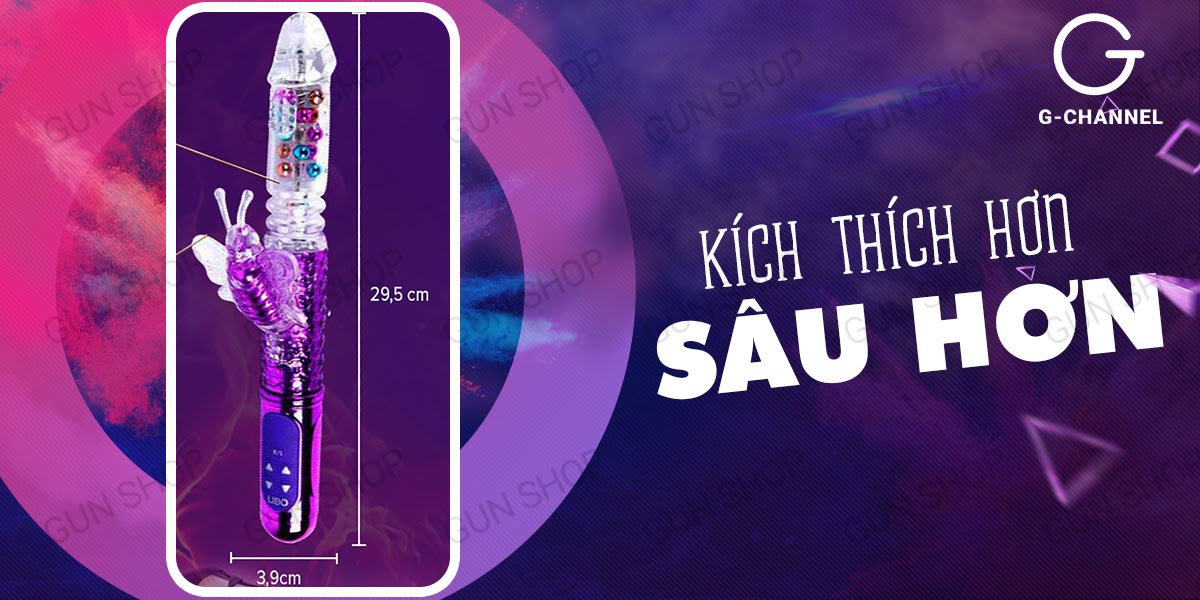 Dương vật giả libo cánh bướm sạc điện 8 chế độ rung siêu phê