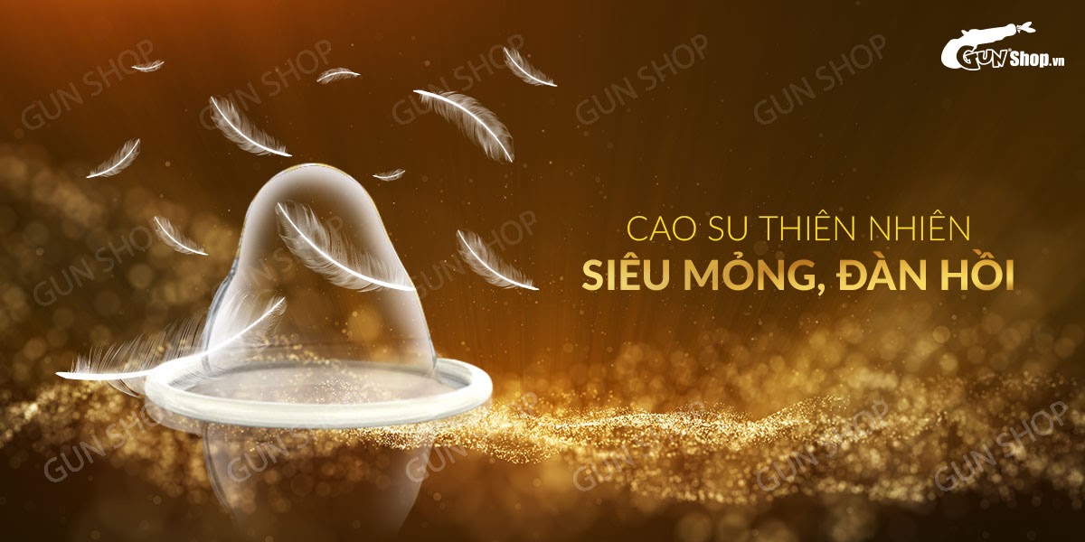 OLO Zero Vàng 0.01 siêu mỏng hạt gân hộp 10 bao cao su tốt