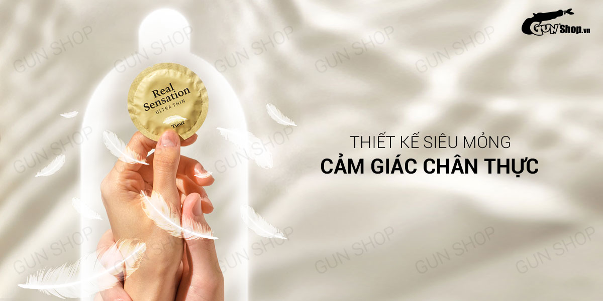 Real Sensation Siêu Mỏng Hộp 12 Cái Bao Cao Su Chất Lượng