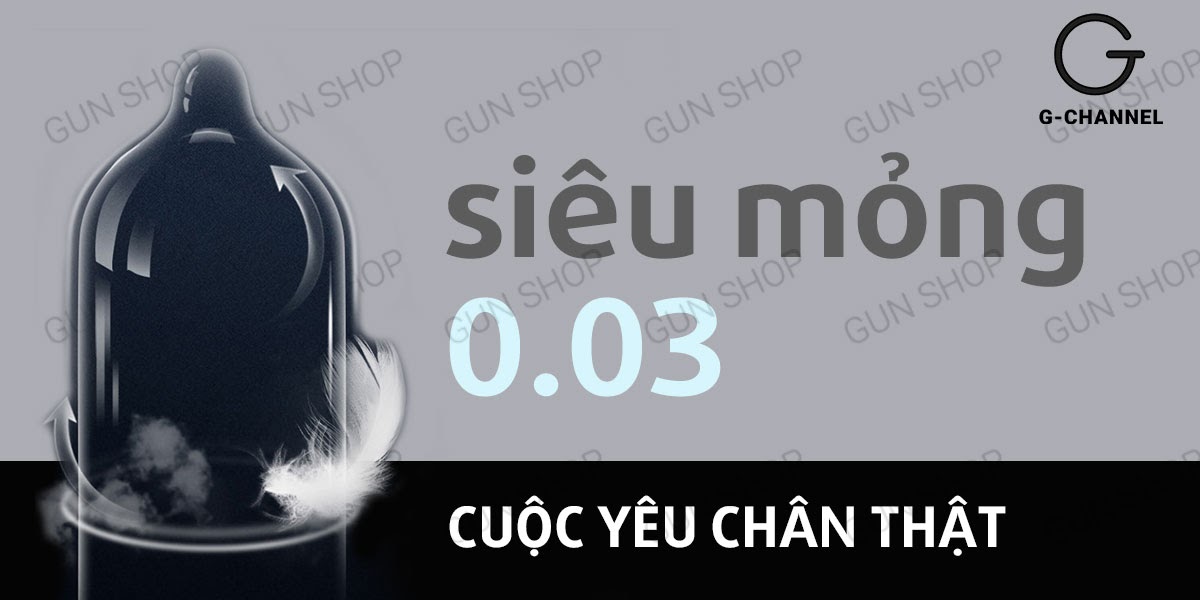 Bao cao su Kimono Xám siêu mỏng 0.03mm, hộp 12 cái, an toàn