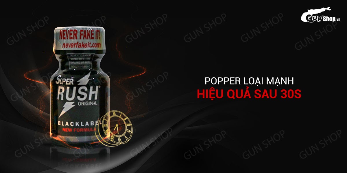 Đánh giá Popper Super Rush Black Label 10ml chính hãng Mỹ USA PWD mới nhất