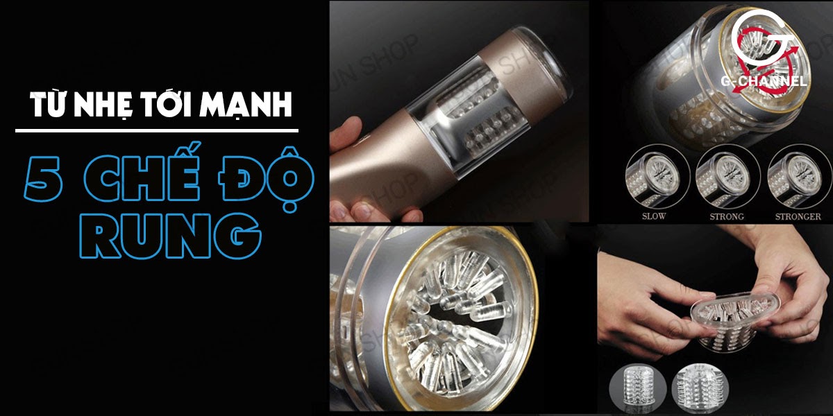 Âm đạo giả tự động đa chế độ xoay thụt sạc điện - Ailighter