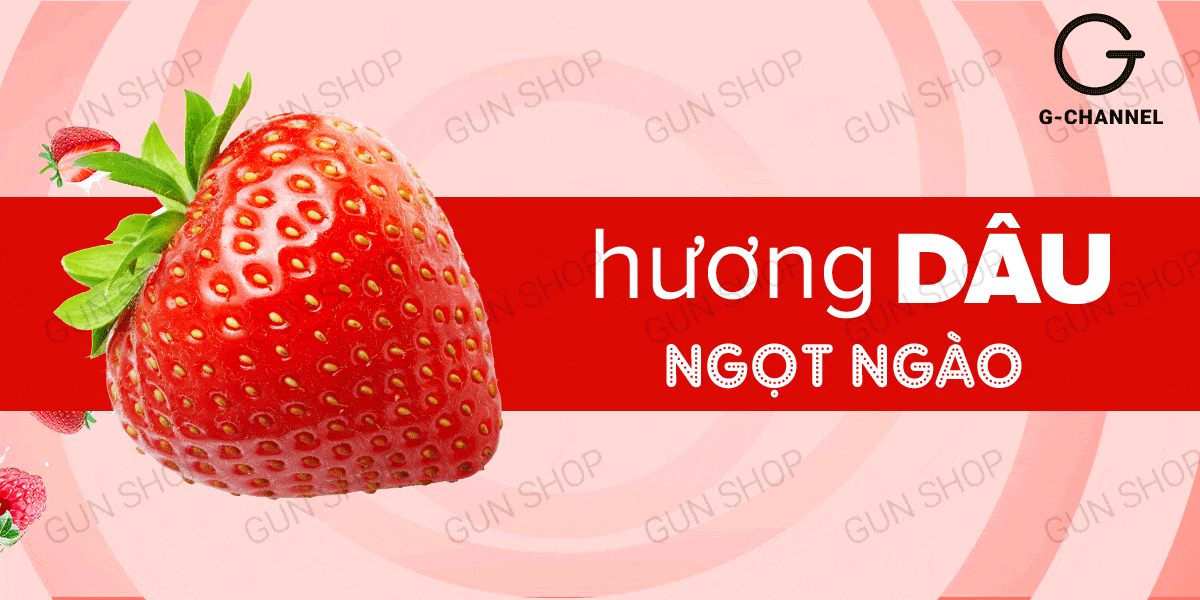 Gel bôi trơn Love Kiss 100ml hương dâu dịu nhẹ kích thích