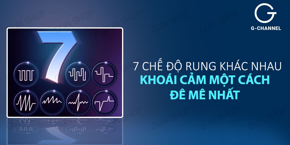 Máy massage dương vật giả 7 chế độ rung xoay sạc điện Loveaider