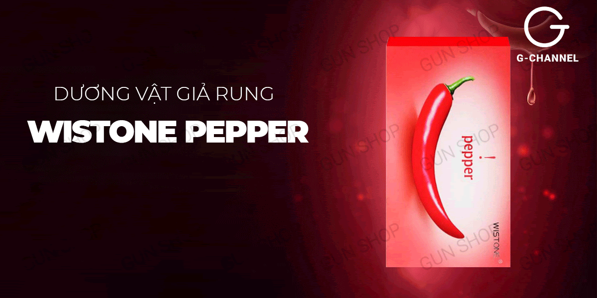 Máy rung dương vật giả Wistone Pepper – Đa chế độ, sạc tiện lợi