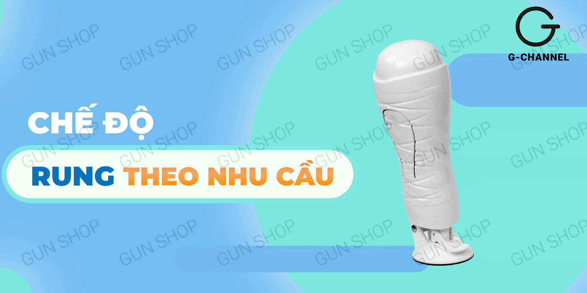 Âm đạo giả dính tường sạc 12 tần số Crazy Bull White Flora