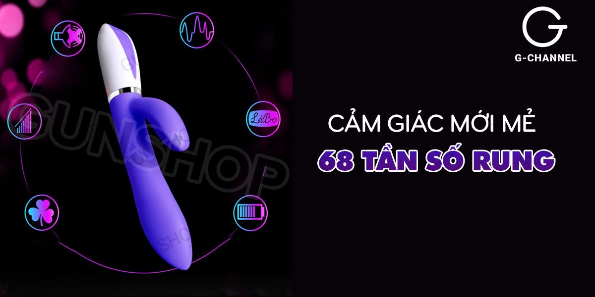 Dương vật giả Libo 2 đầu sạc điện 68 chế độ rung siêu mạnh