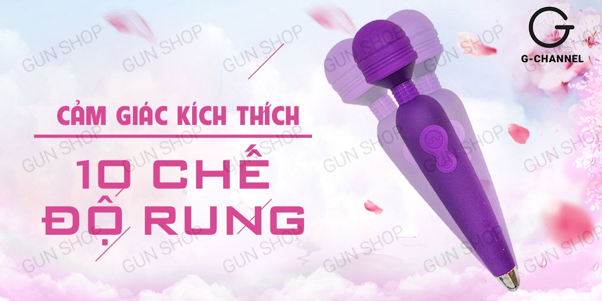 Máy massage rung đa chế độ 10 tốc độ sạc điện cao cấp, thư giãn tuyệt đỉnh